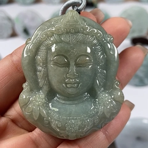 翡翠颈饰未镶嵌观音福利