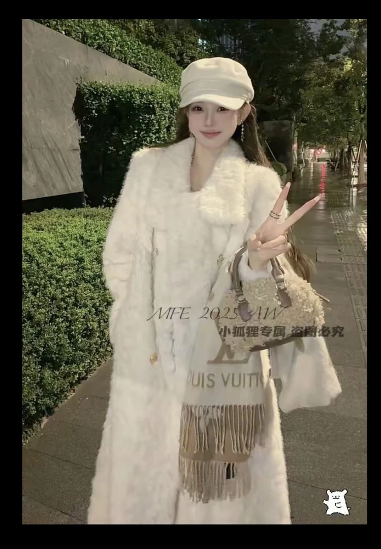 【小狐狸】2025/MFE 云上雪岛2.0小立领仿小湖羊毛毛时尚设计师外套