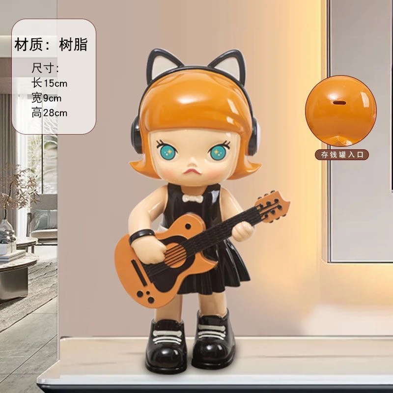 天使茉莉吉他女孩客厅家居摆件卡通手办网红家居装饰品