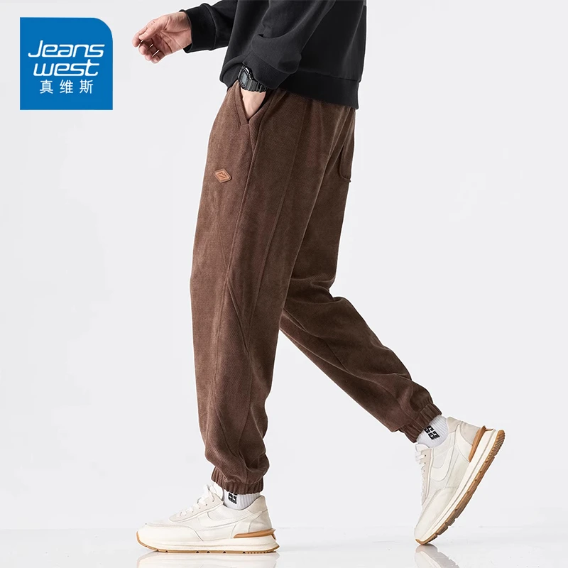 Jeanswest/真维斯男士重磅新款休闲裤春秋潮流宽松百搭束脚裤子男