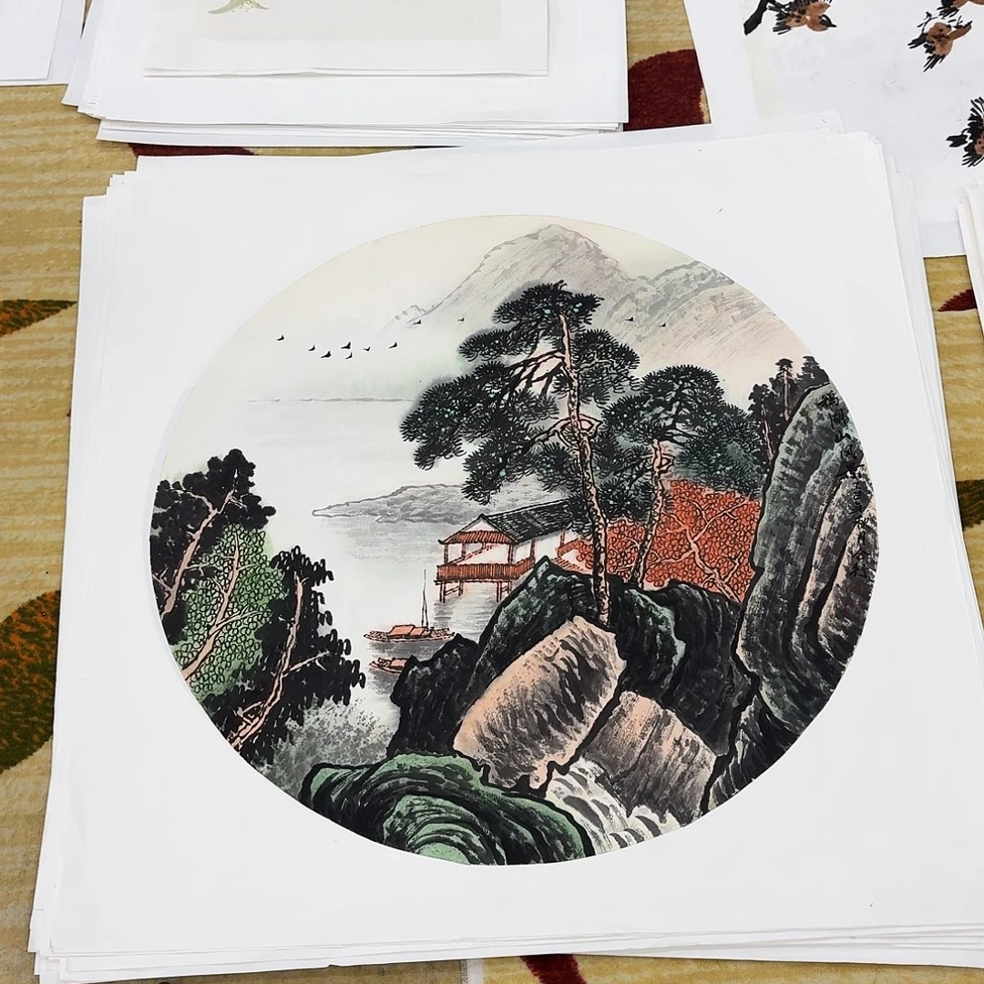 国画四尺斗方山水画