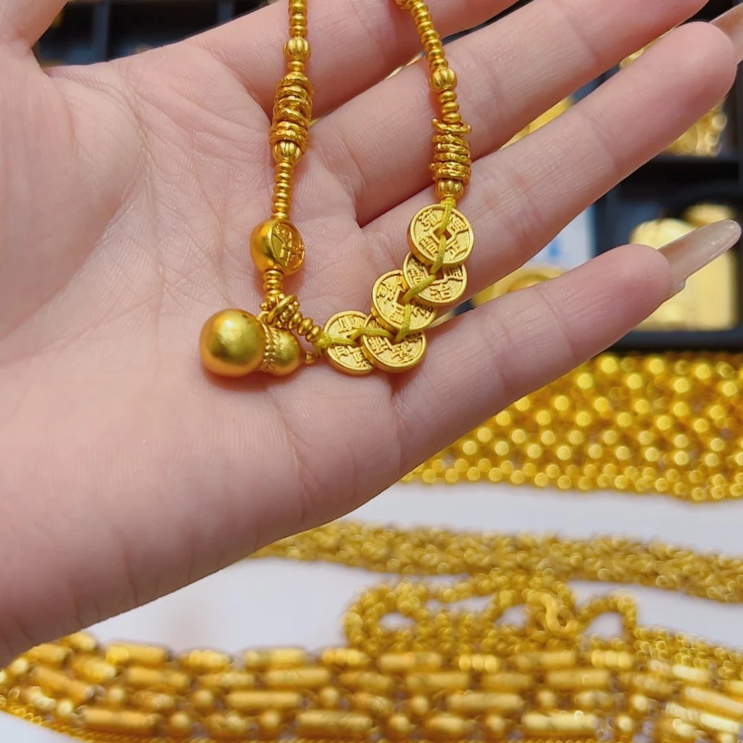 合金无合金无五帝钱葫芦手链
