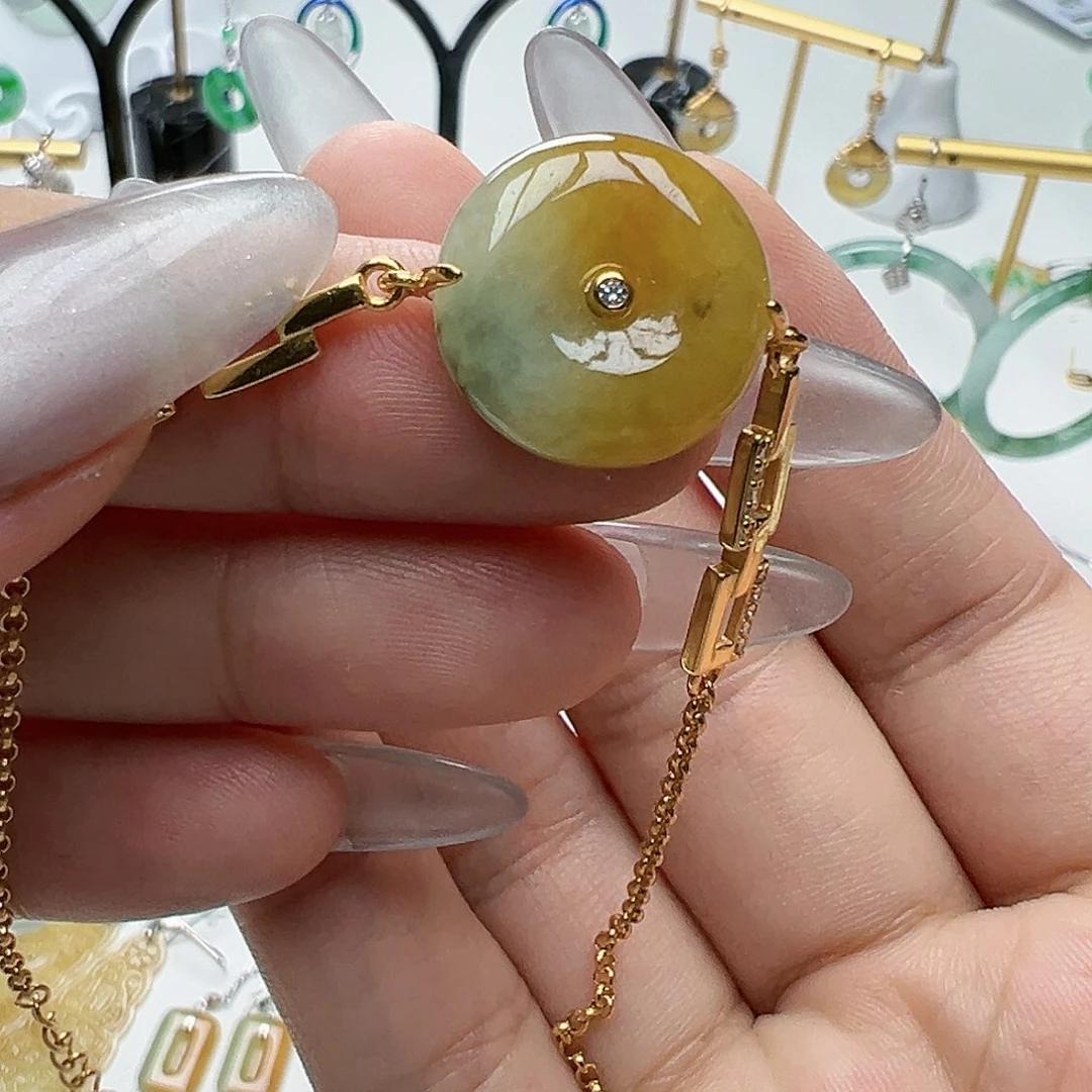 翡翠银S925镶嵌耳饰天然缅甸A货翡翠