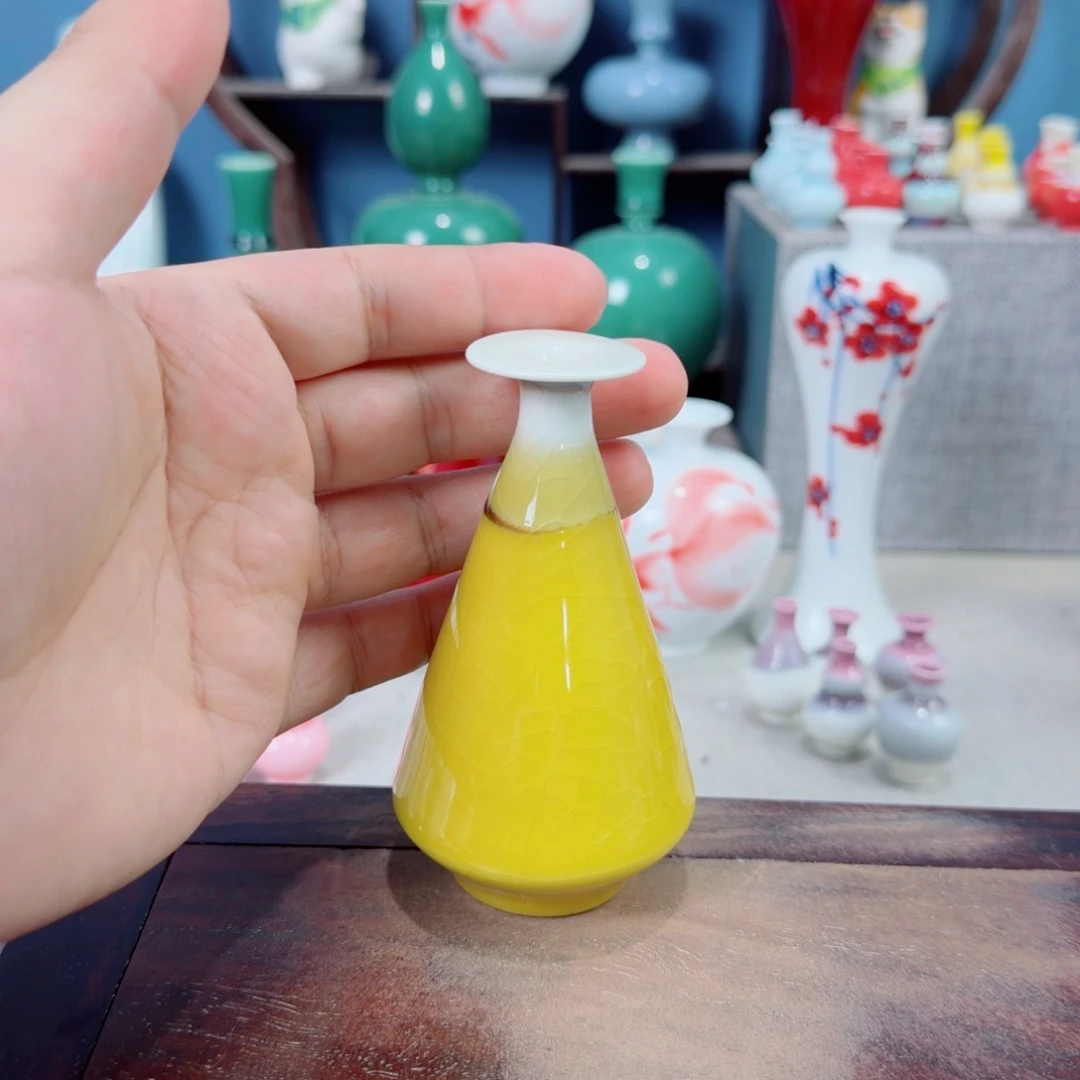 陶瓷手工小花器摆件