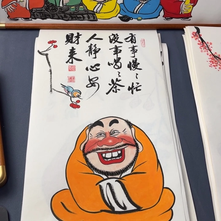 国画纯手绘禅意画作品