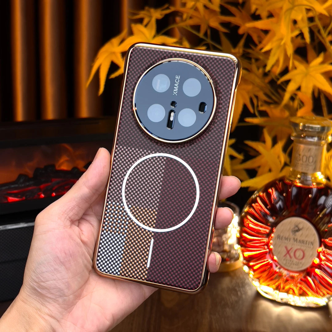 适用华为Mate70Pro+拼色皮纹磁吸手机壳无边框高档商务Mate60防摔
