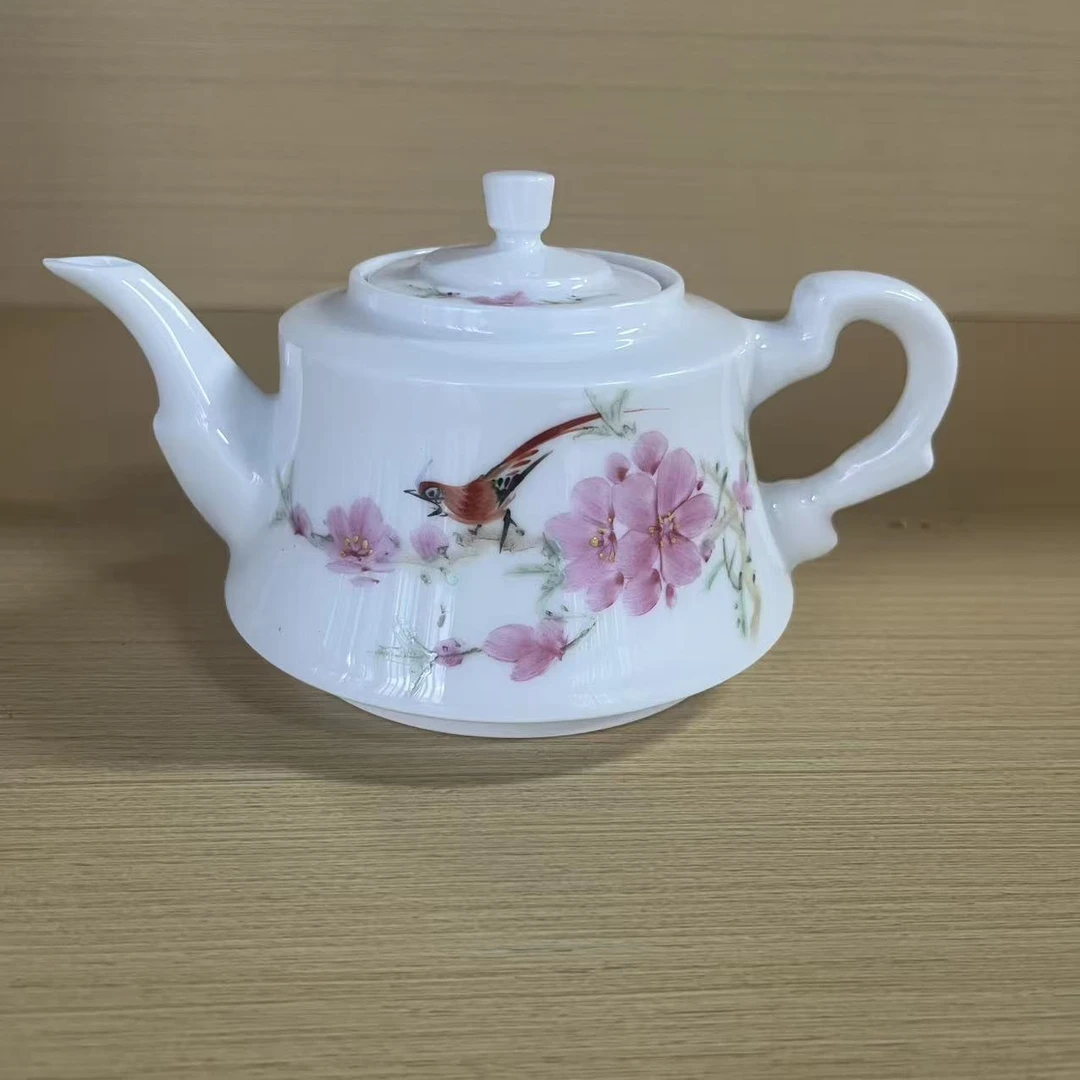 景德镇陶瓷水点桃花壶2