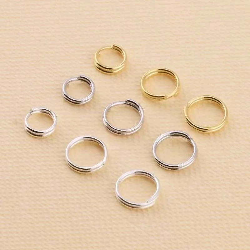 卡8开口双圈连接环银手工diy制作饰品配件手机链钥匙扣材料金属