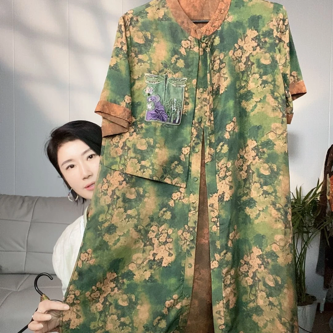 连衣裙香云纱去拍去拍拍