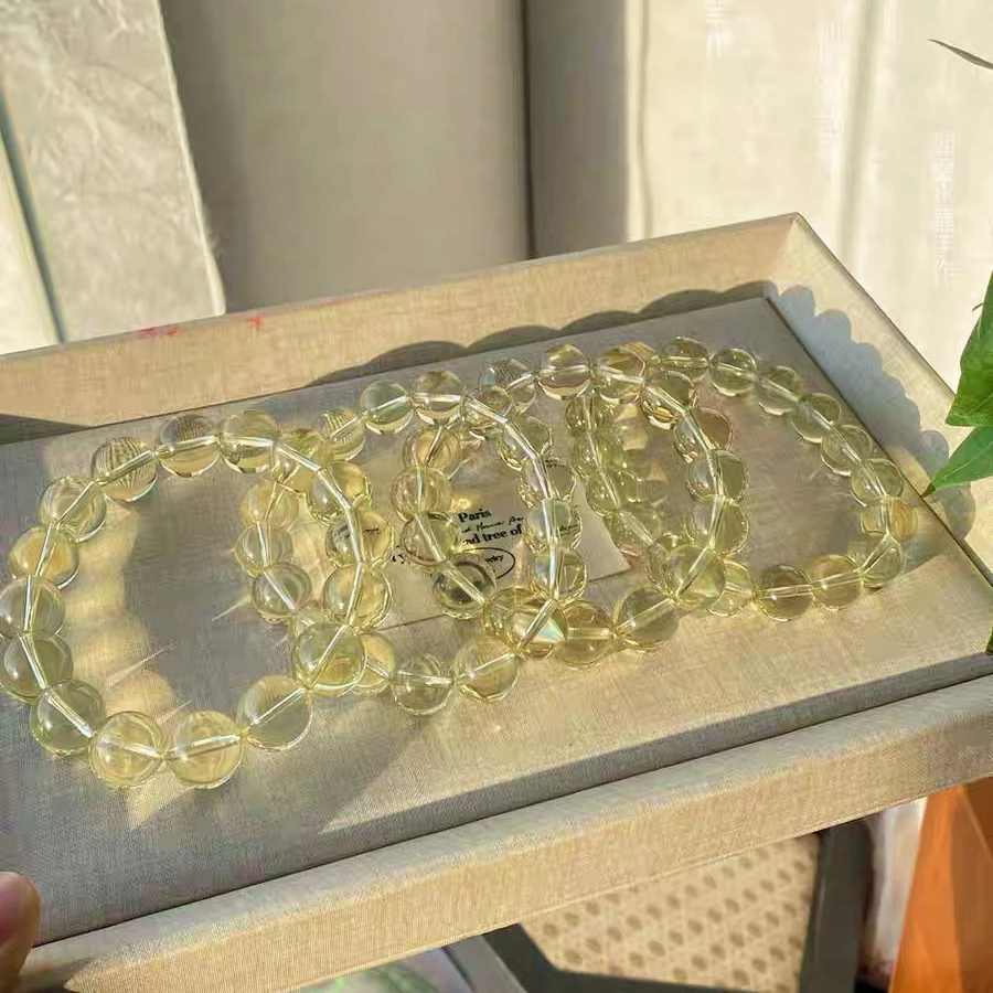 毕业东海天然柠檬黄水晶手链时尚百搭多样性发货只发一件