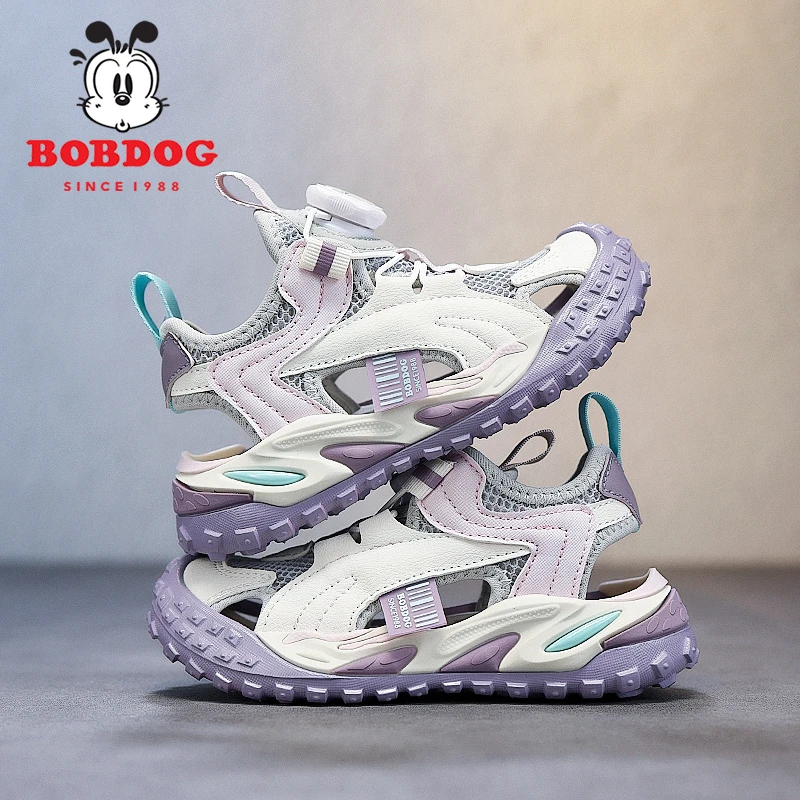 巴布豆女童凉鞋时尚百搭2025夏季新款防撞包头轻便软底防滑儿童鞋