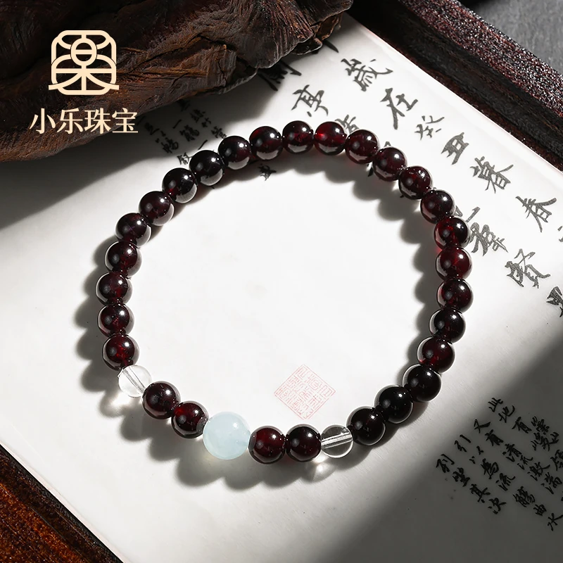 原创设计款石榴石手链多样性发一-11049