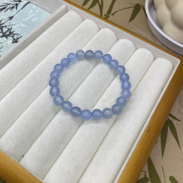 天然玉髓土耳其蓝手串轻奢小众精致情侣款礼物