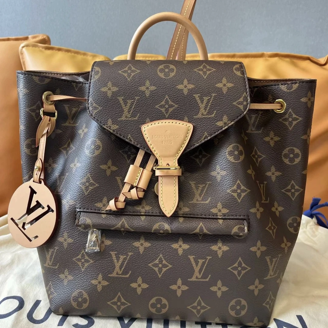 99新 LouisVuitton/路易威登 青奢荟/lv老花双肩书包/76005