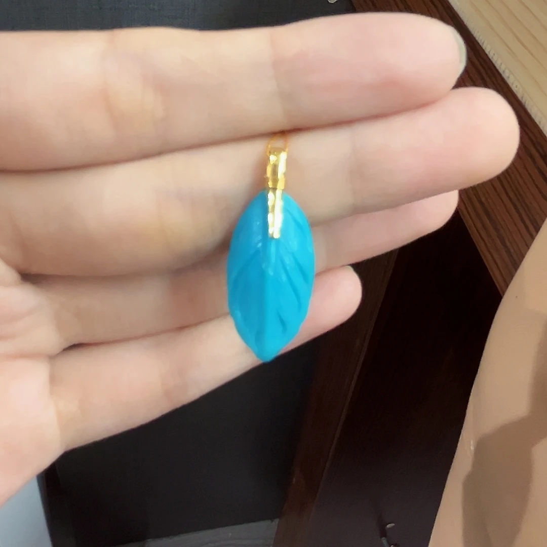 果***ハ绿松石18K金镶嵌珠宝奇石