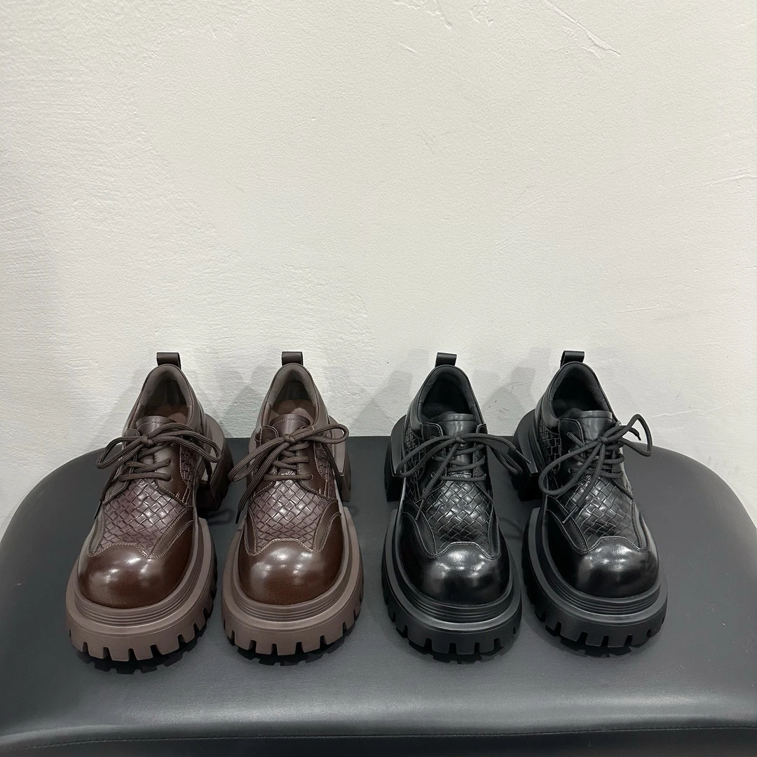 2025秋季新款厚底增高英伦风乐福鞋时尚女鞋休闲系带