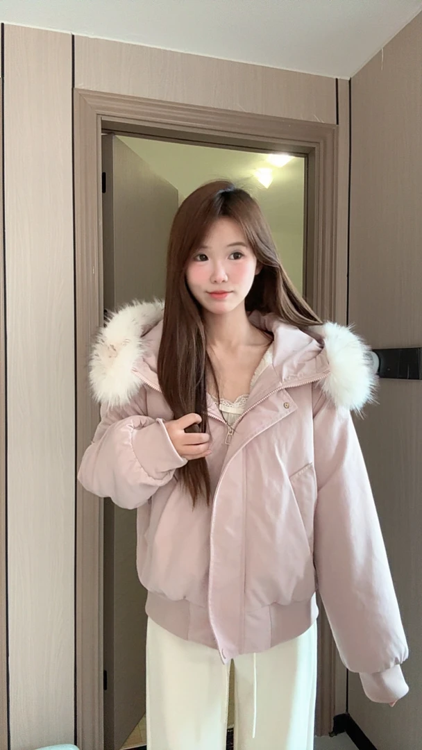 2025冬季最新美式大毛领加厚加绒休闲外套保暖百搭时尚25109