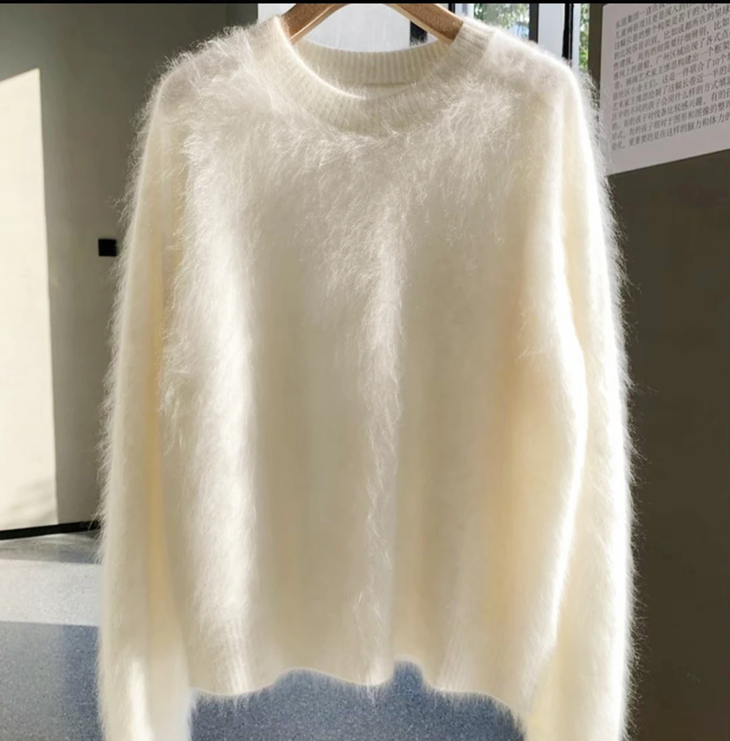 【小暖炉】100%山羊绒拉绒秋冬加厚双层领套衫