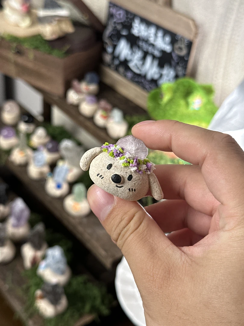 水晶小豆丁花环小狗15