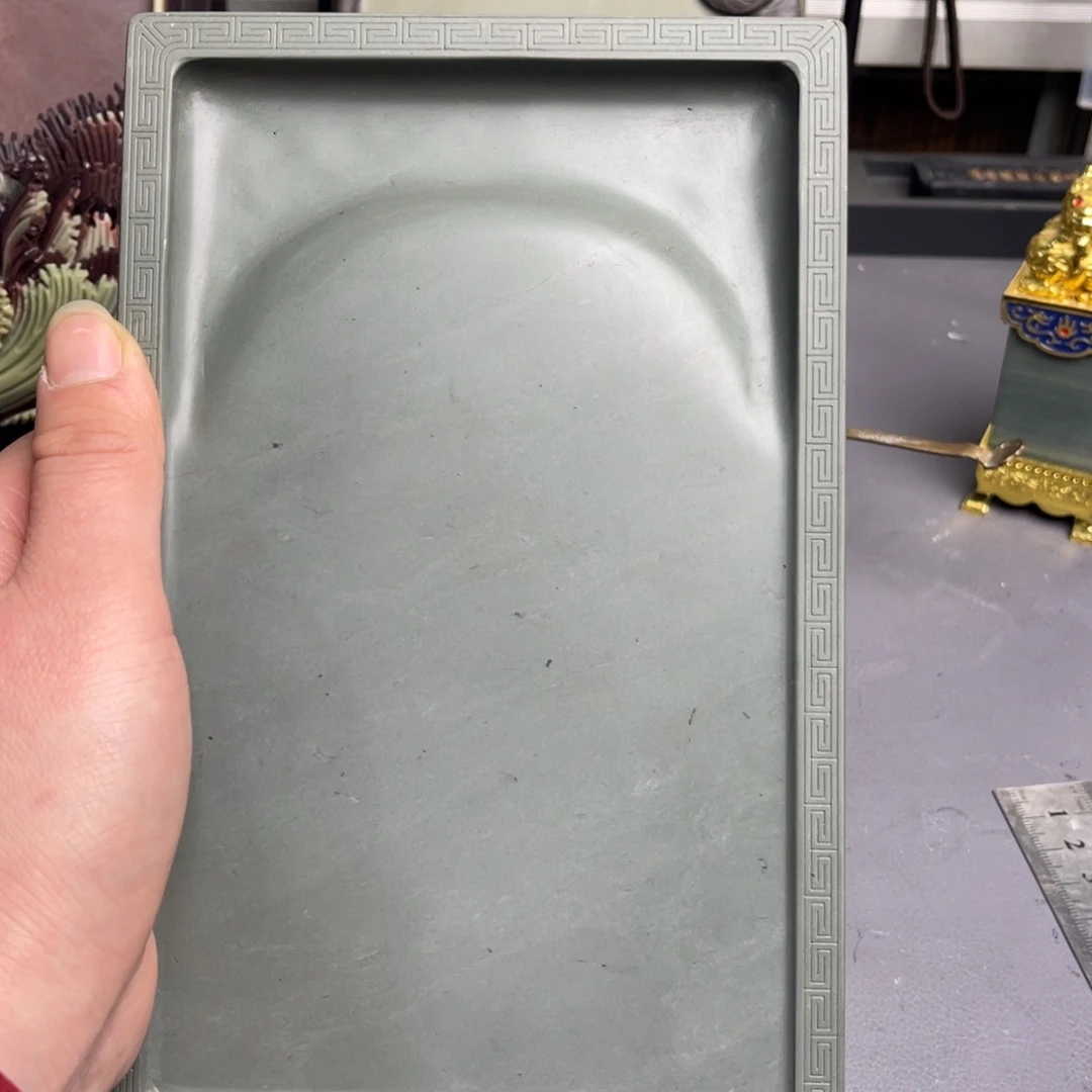 用***5易砚明星产品蓝佛砚台