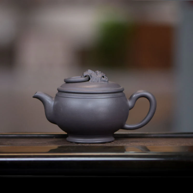 阎记抟砂 天青 虎头汉瓦壶 EE宜兴紫砂喝茶壶S3 1226 17