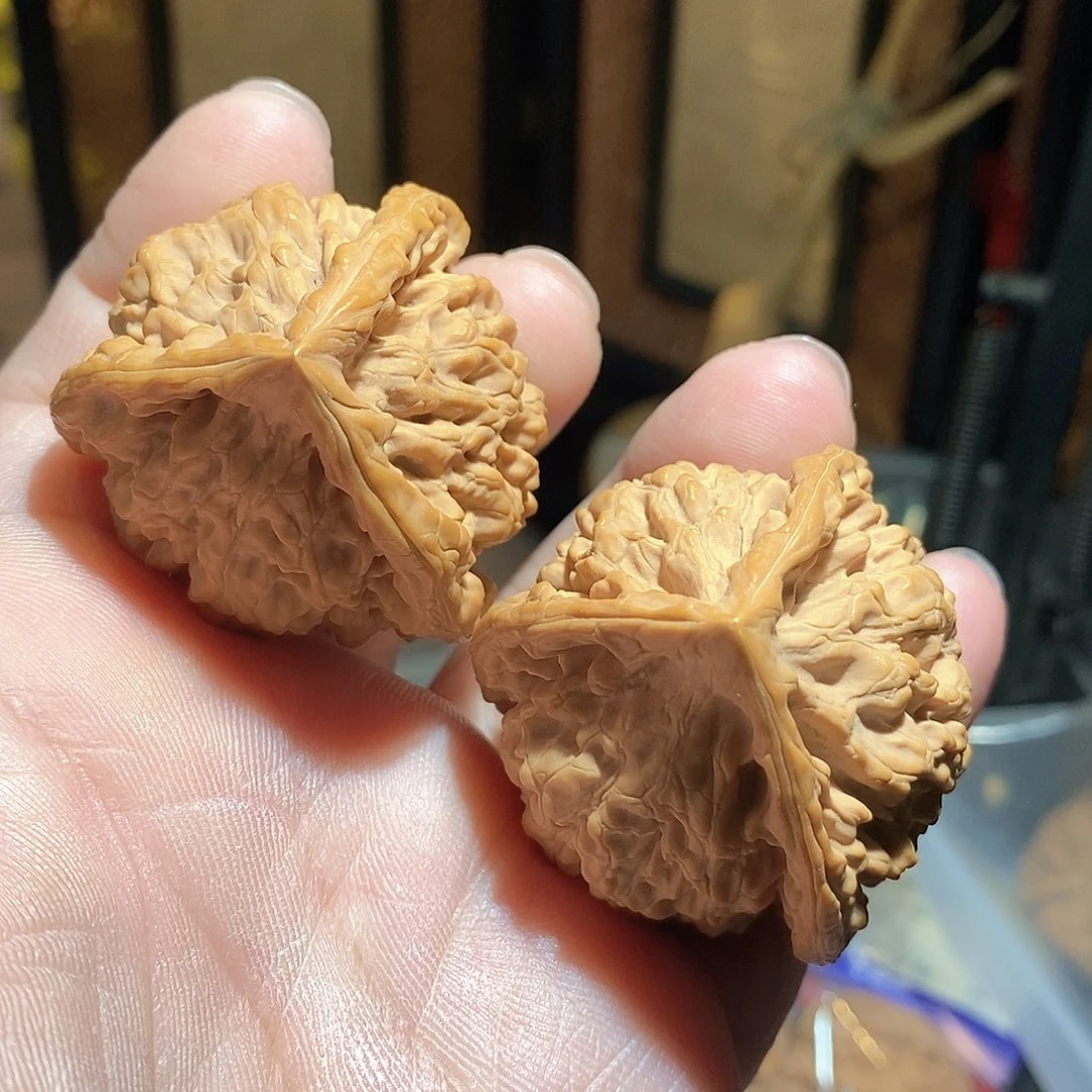 文玩核桃把件茅**冠43王勇三棱全品