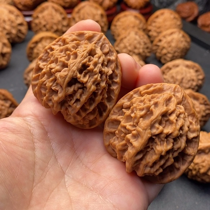 文玩核桃把件43尺京八对