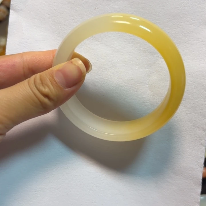 石英质玉（黄龙玉）未镶嵌手镯58.1圈口