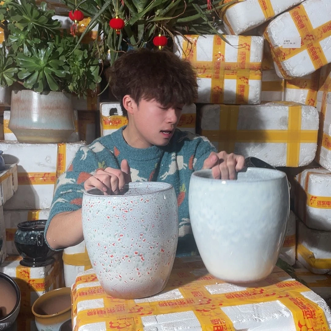 红陶宜兴紫砂花盆