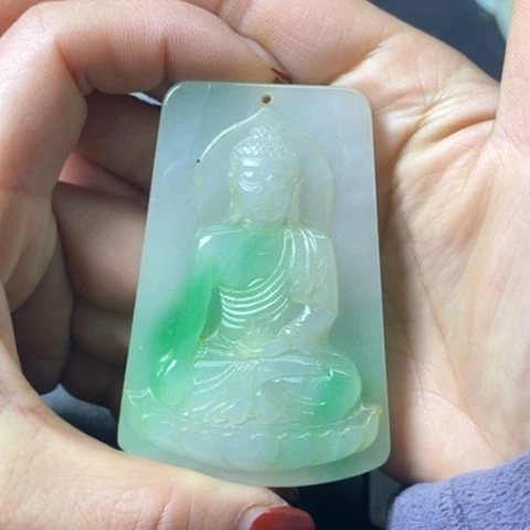 白玉菩提吊坠摆件