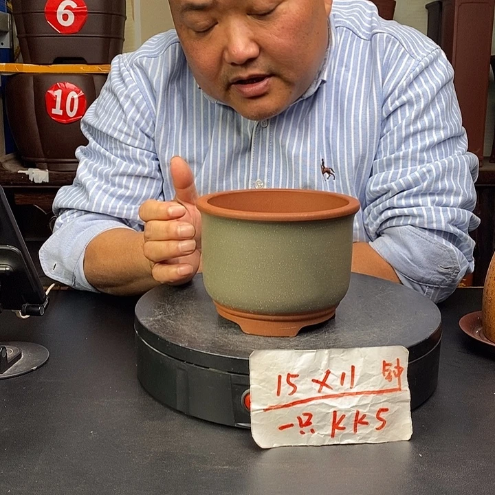 紫砂花盆货号一只KK5