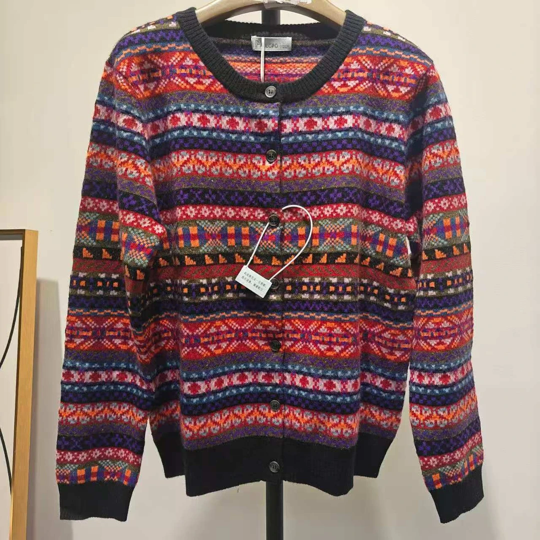 【老粉福利】费尔岛山羊绒圆领开衫ET2F8050R【889】