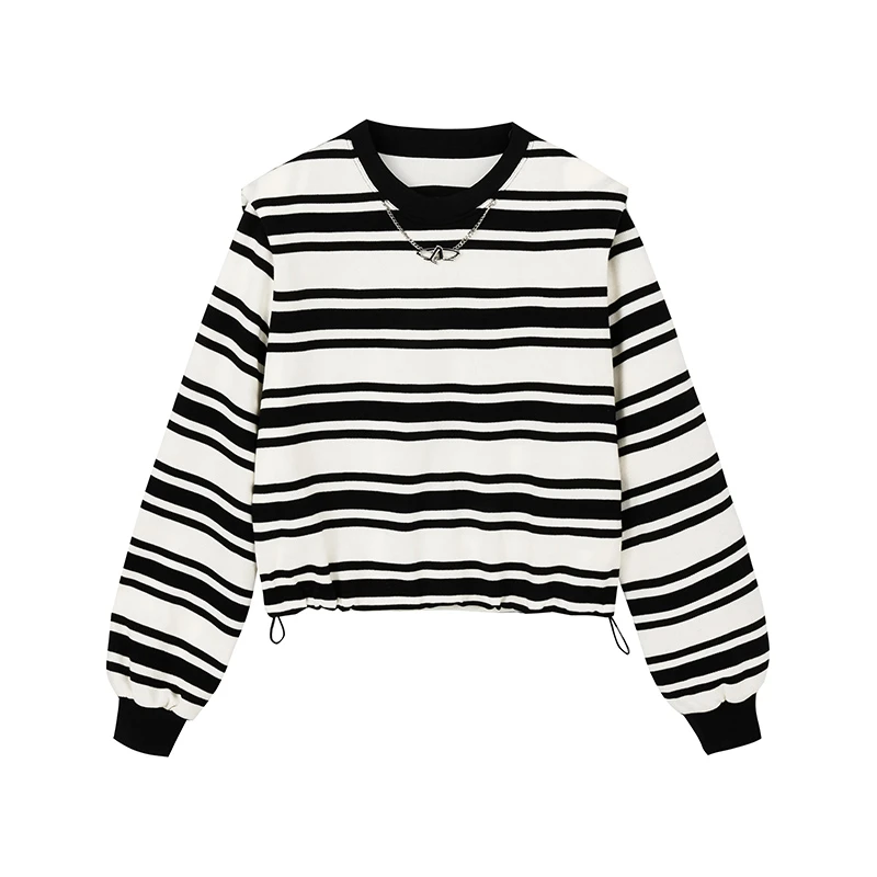 【籽言专属】气质设计感圆领上衣N1196