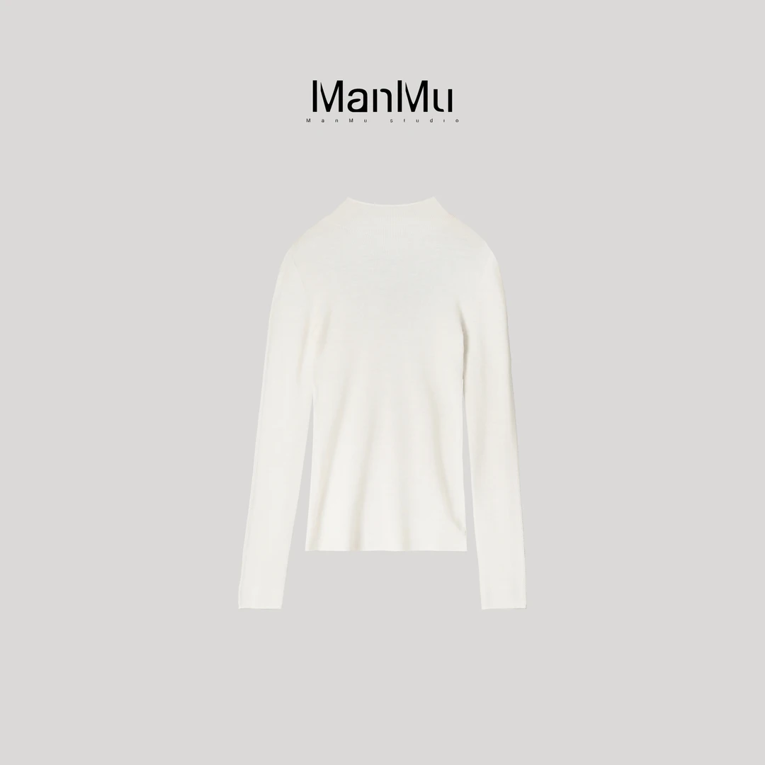 满目ManMu 【张琪专属】高级定制秋冬时尚百搭100%绵羊毛衫350766