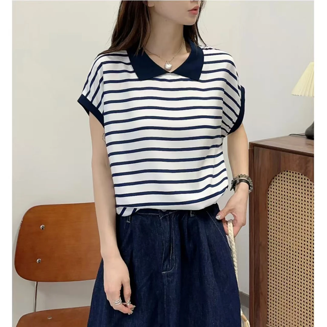 当当家-（人造棉）舒适百搭凉快洋气棉绸女士polo衫--820