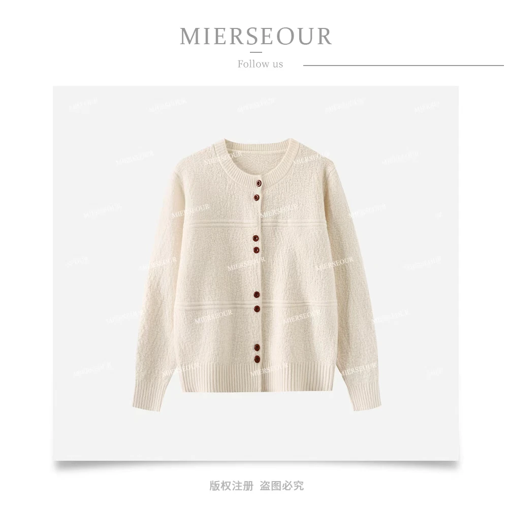 简约百搭圆领单排扣针织开衫YY1066