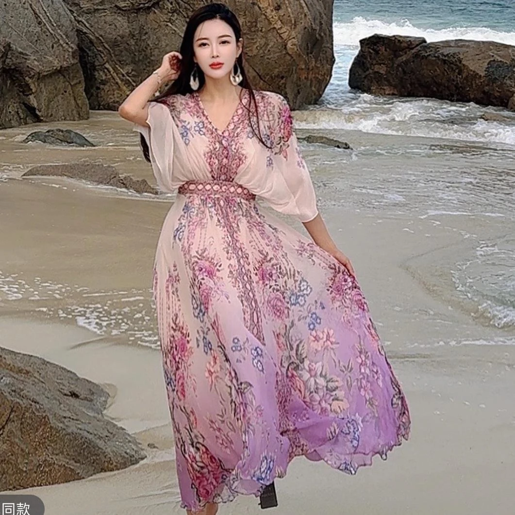 【连衣裙】春季高档连衣裙春装设计感时装女装服装9358[YYJ]Z