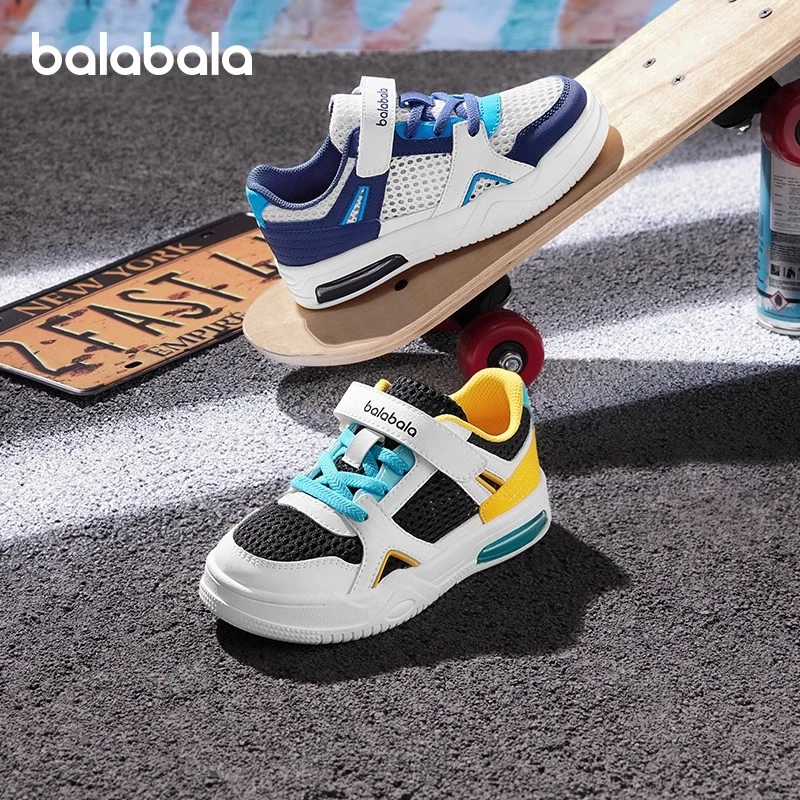 巴拉巴拉童鞋儿童气垫减震软底舒适运动鞋透气2025年夏季新款板鞋