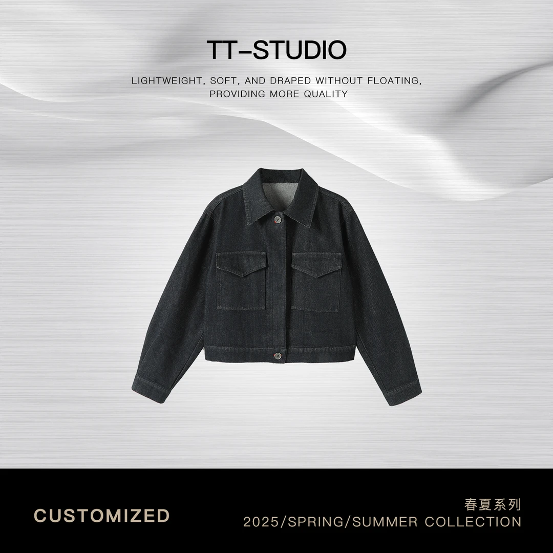 TT【巴恩牛仔】欧若风纯棉水洗复古宽松软牛仔外套女TT-11NZ5108
