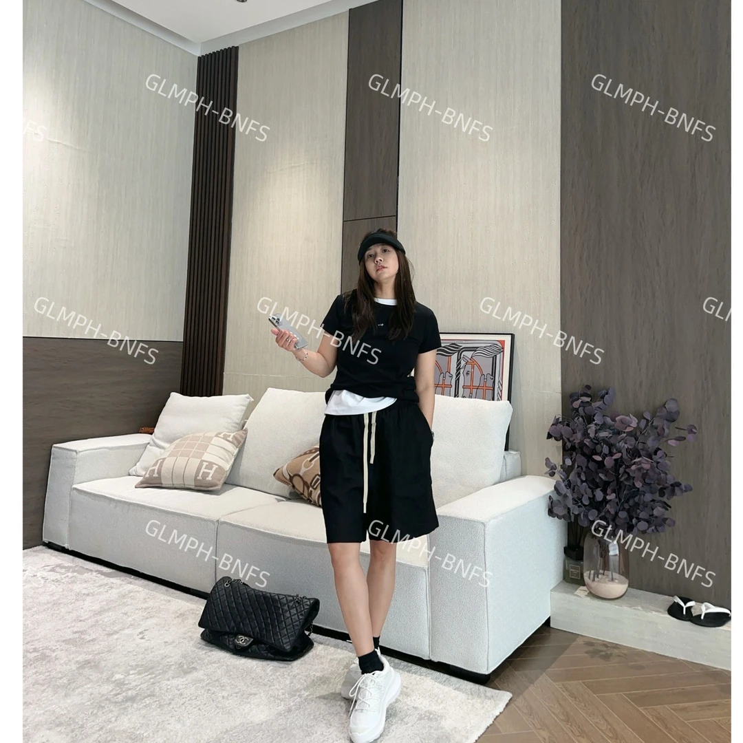 GLMPH-BNFS【Ro100麻】100亚麻简约纯色时尚宽松松紧腰短裤-850
