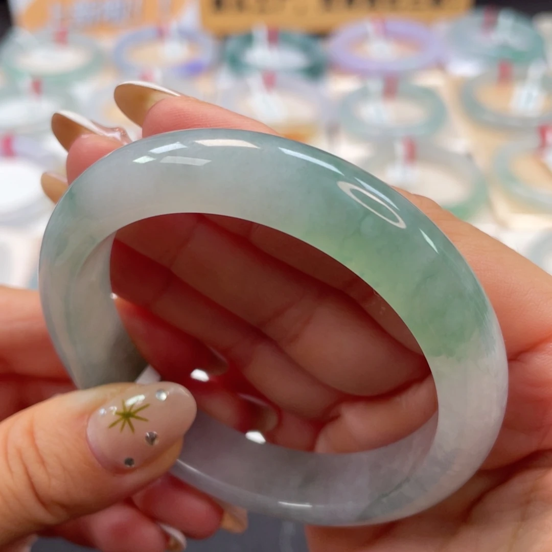 未镶嵌手镯翡翠4号双耳翠