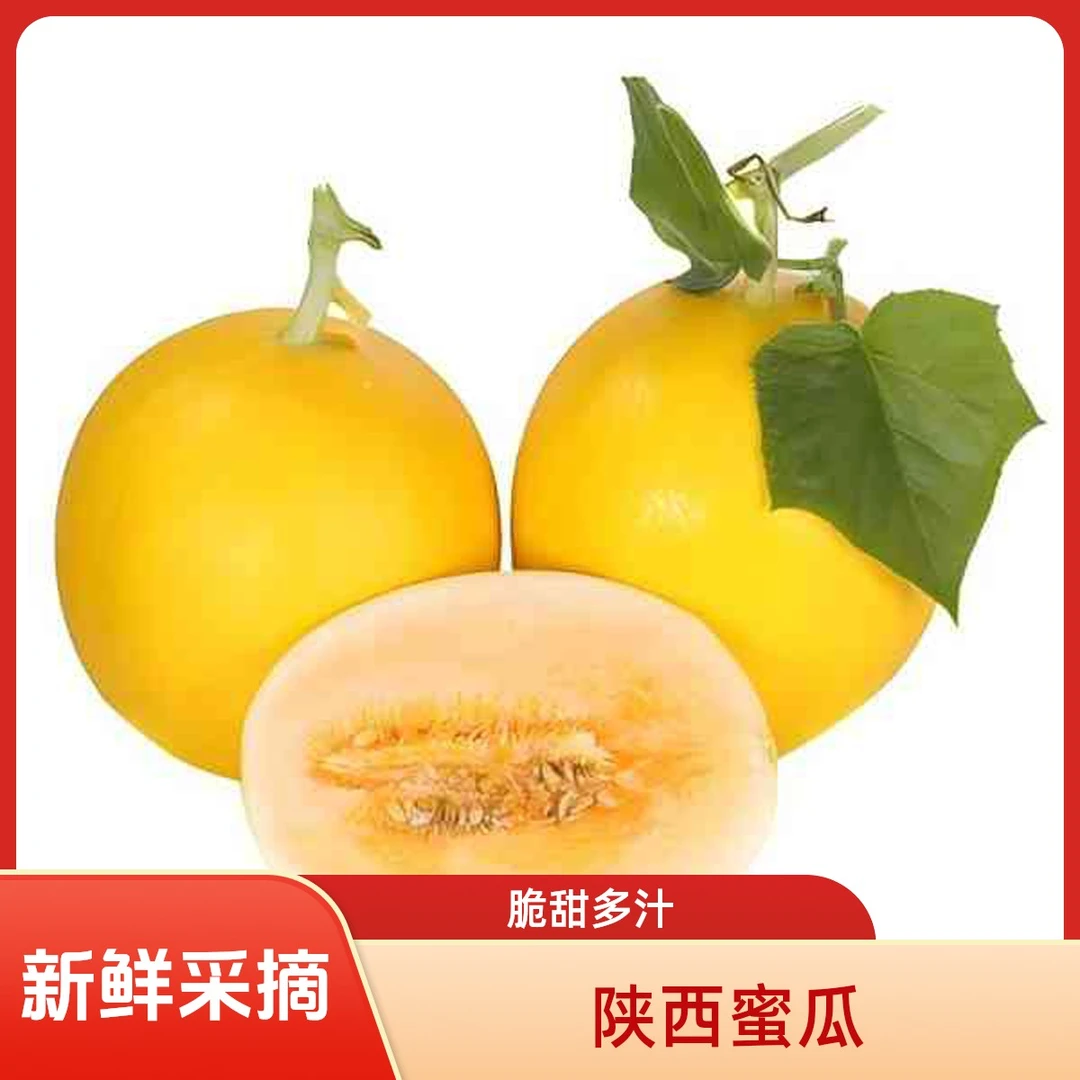 陕西正宗黄金蜜瓜香瓜脆甜多汁新鲜水果