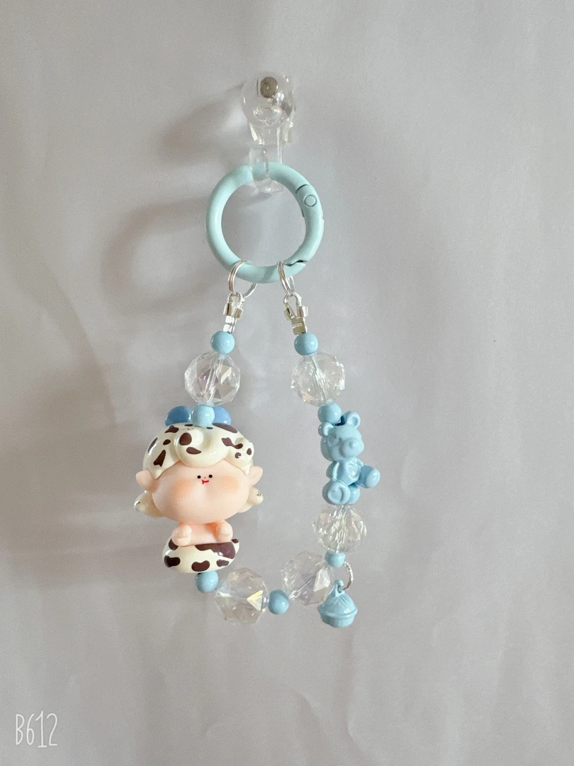 可爱萌粒牛奶小蛇手机链