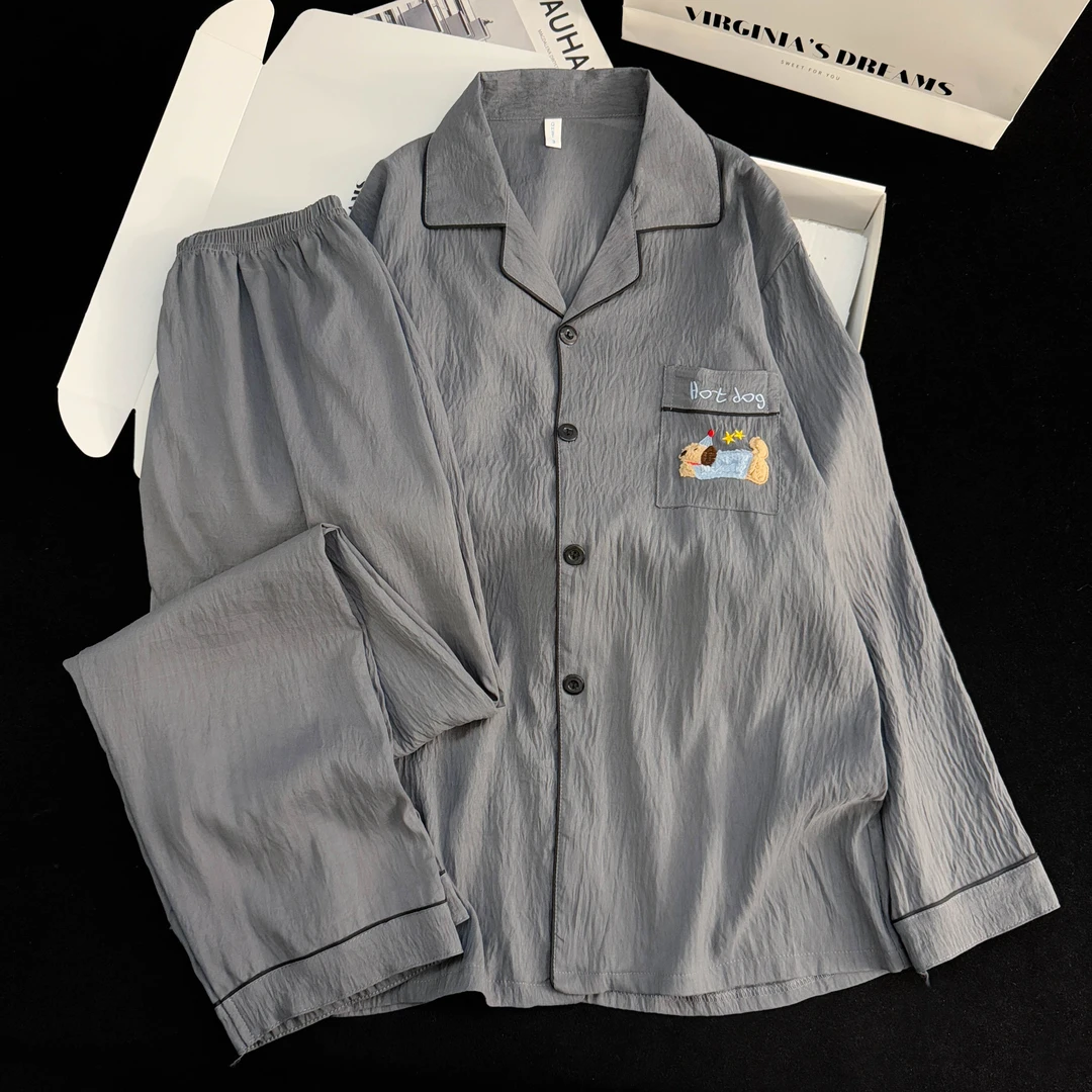 星星腊肠狗云朵棉睡衣秋冬季男款爆款2025新款家居服长袖长裤套装