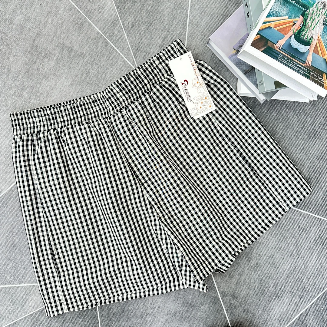 【女权贵族】T-夏季千鸟格女士休闲短裤-3237B