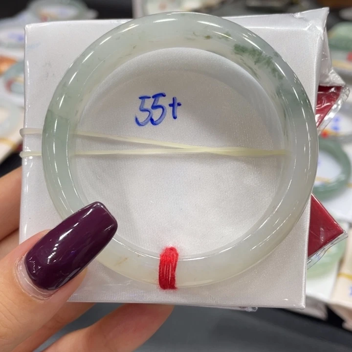 翡翠手镯未镶嵌天然缅甸翡翠A货手镯 66