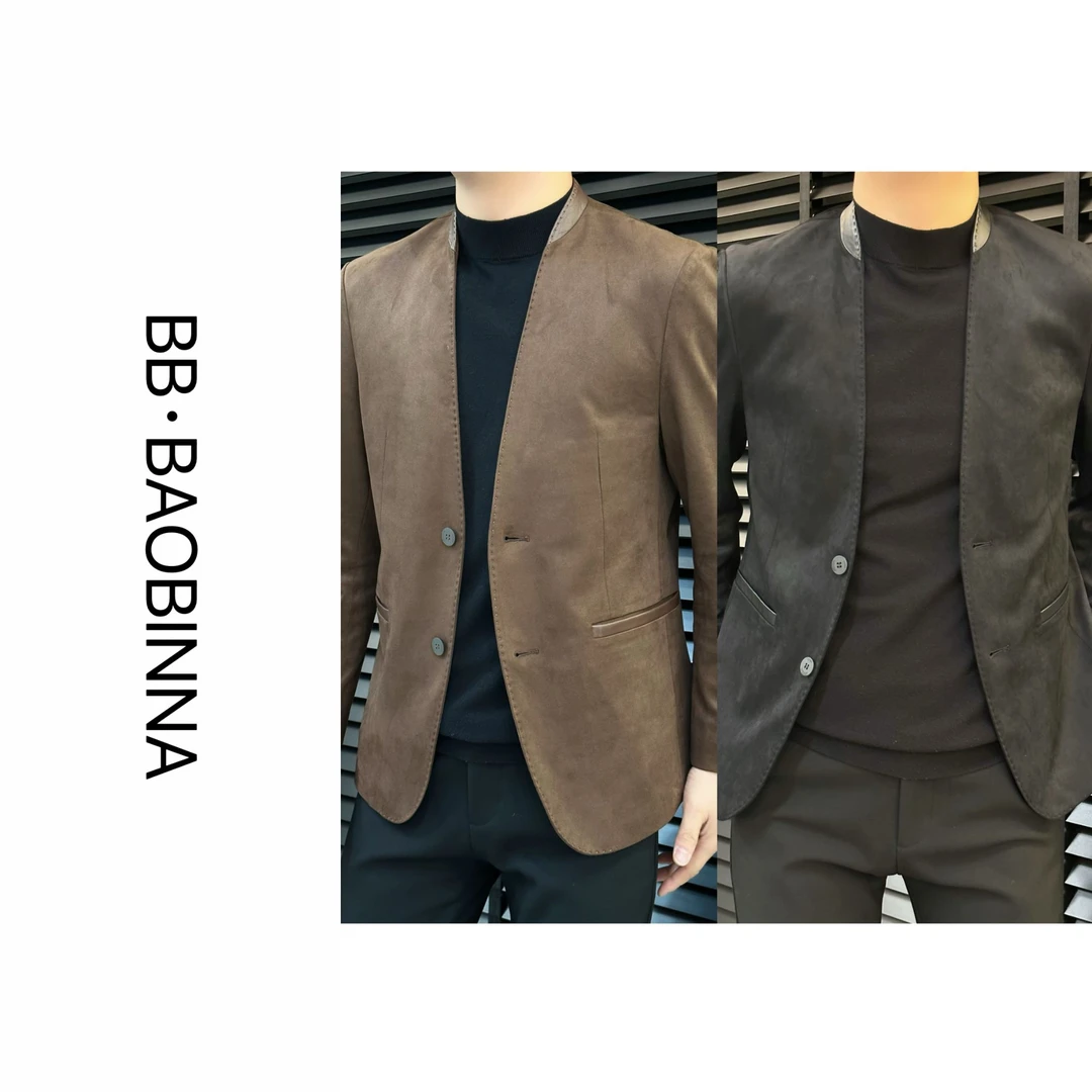 小野· 男装 | "简约" 轻奢时尚百搭无领西服5808