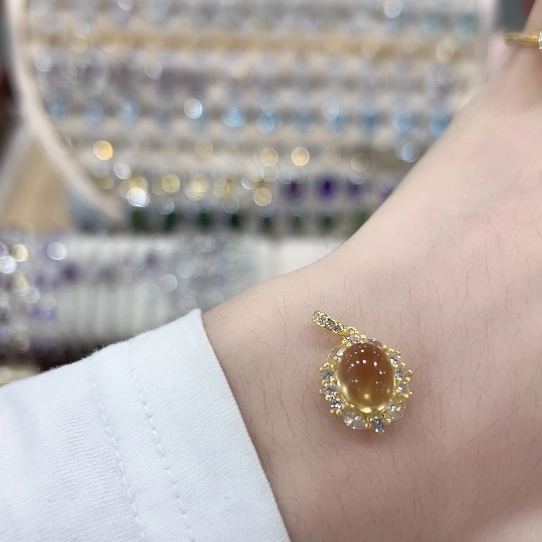 ✧***￥戒指黄晶银S925镶嵌