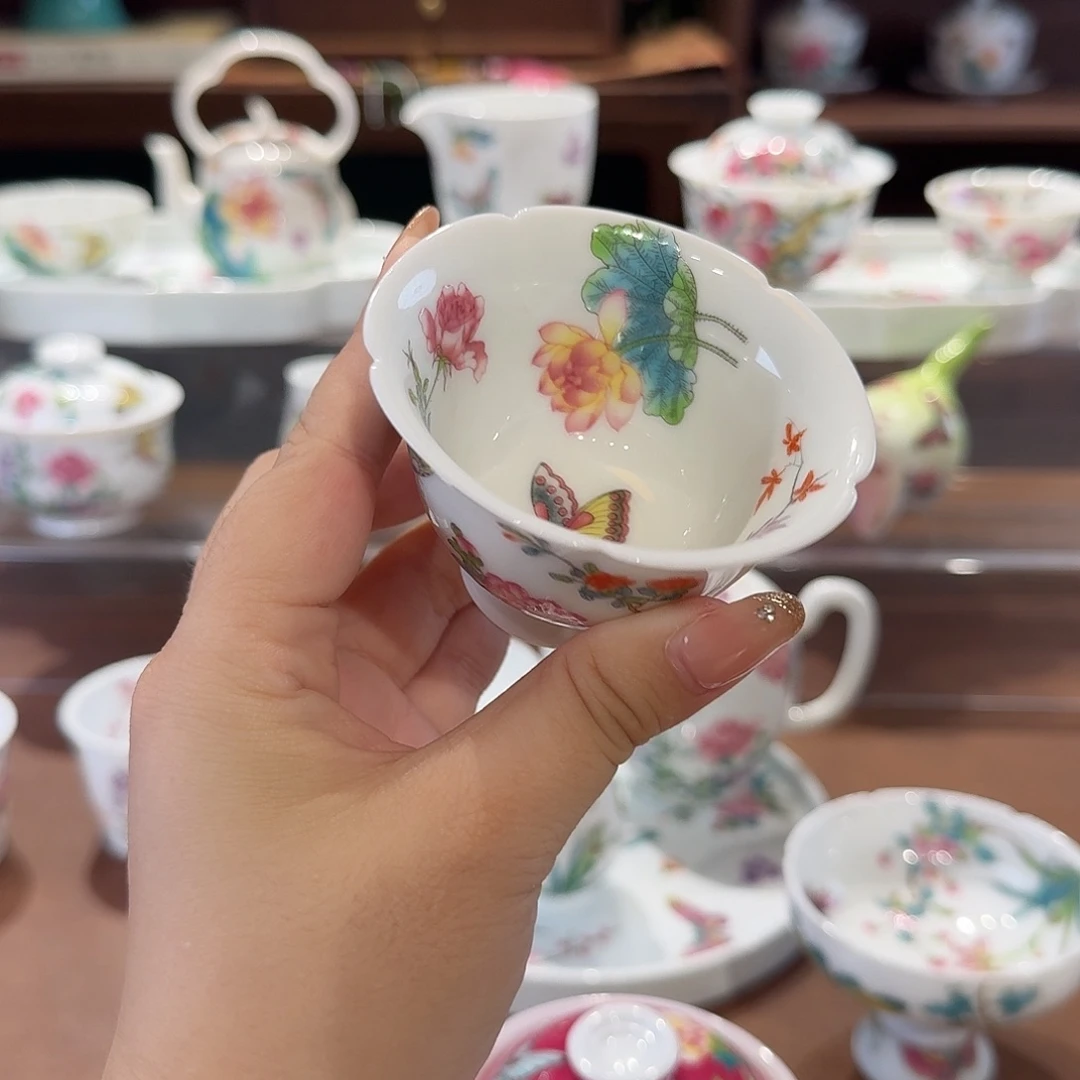紫***绿珐琅彩主人杯茶具系列