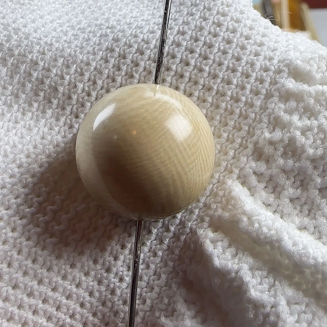 其他猛犸象牙小*.天然保真猛犸牙单颗圆珠